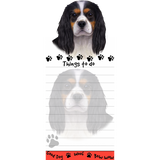 Cavalier King Charle Spaniel Tri List Stationery Notepad