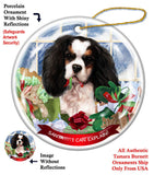 Cavalier King Charles Spaniel Tri Howliday Dog Christmas Ornament