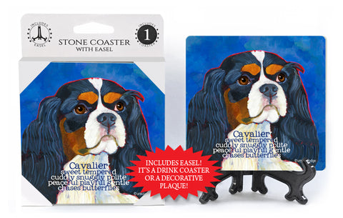 Cavalier King Charles Tri Dog Ursula Dodge Drink Coaster