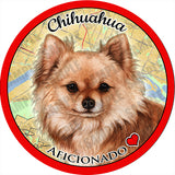 Chihuahua Long Hair Red Absorbent Porcelain Dog Breed Car Coaster