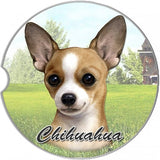 Chihuahua Tan Sandstone Absorbent Dog Breed Car Coaster