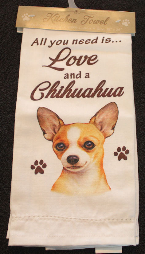 Chihuahua Tan Dish Towel