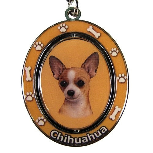 Chihuahua Tan Dog Spinning Keychain