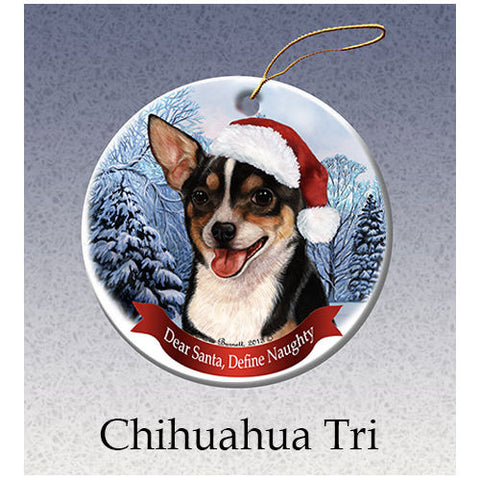 Chihuahua Tri Color Howliday Dog Christmas Magnet