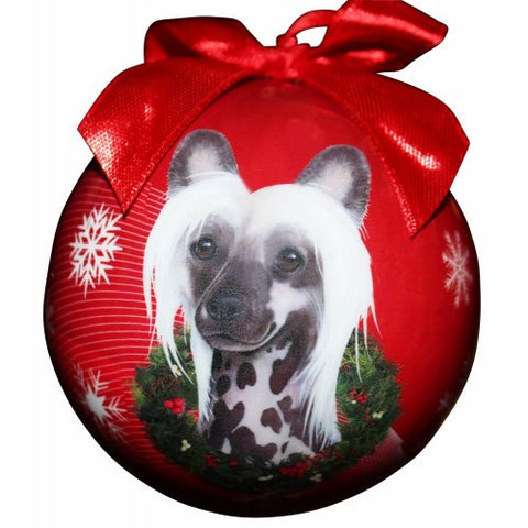 Chinese Crested Shatterproof Dog Breed Christmas Ornament