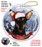 Chiweenie Black Howliday Dog Christmas Ornament