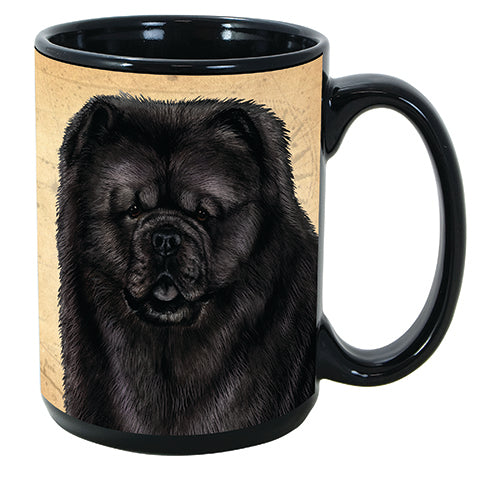Faithful Friends Chow Black Dog Breed Coffee Mug