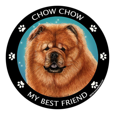 Chow Chow Red My Best Friend Dog Breed Magnet