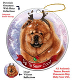 Chow Chow Red Howliday Dog Christmas Ornament