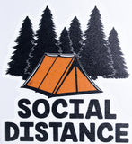 Camping Social Distance Vinyl Car Sticker