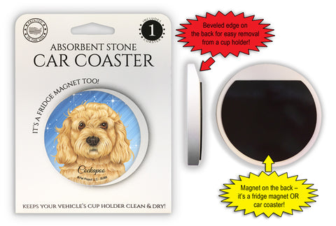 Cockapoo Magnetic Car Coaster