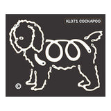 K Line Cockapoo Dog Window Decal Tattoo