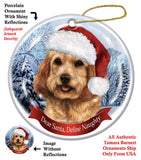 Cockapoo Buff Howliday Dog Christmas Ornament