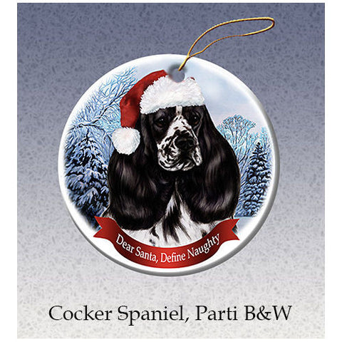 Cocker Spaniel Parti Howliday Dog Christmas Ornament