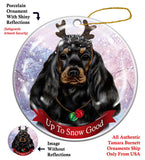 Cocker Spaniel Black Howliday Dog Christmas Ornament