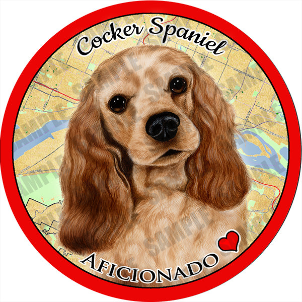 Cocker Spaniel Absorbent Porcelain Dog Breed Car Coaster