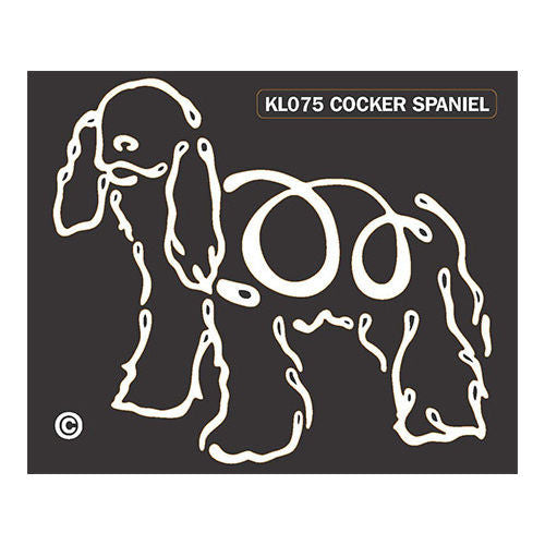 K Line Cocker Spaniel Dog Window Decal Tattoo