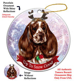 Cocker Spaniel Parti Howliday Dog Christmas Ornament