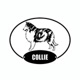 Collie Euro Vinyl Dog Car Sticker