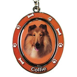Collie Dog Spinning Keychain