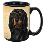 Faithful Friends Coonhound Black and Tan Dog Breed Coffee Mug