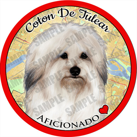 Coton de Tulear Absorbent Porcelain Dog Breed Car Coaster