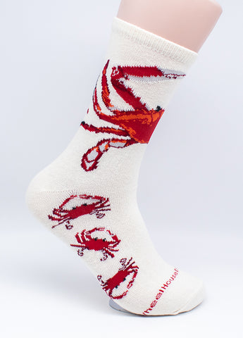 Crab Red Novelty Socks