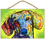 Dachshund All You Need Is Love And A Dog Dean Russo Wood Dog Sign