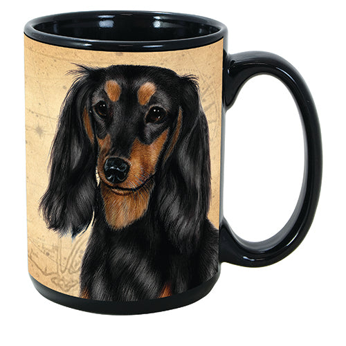 Faithful Friends Dachshund Black Longhair Dog Breed Coffee Mug
