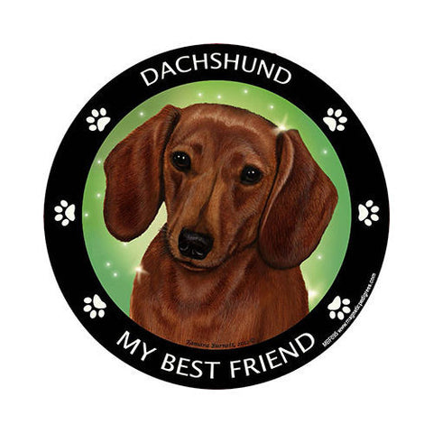 Red Dachshund My Best Friend Dog Breed Magnet