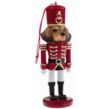 Dachshund Red Dog Toy Soldier Nutcracker Christmas Ornament