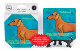 Dachshund Red Dog Ursula Dodge Drink Coaster