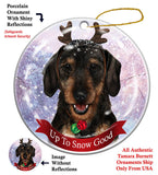 Dachshund Wirehaired Howliday Dog Christmas Ornament