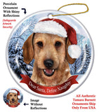 Dachshund Wirehaired Howliday Dog Christmas Ornament
