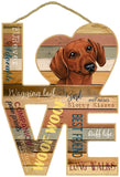 Dachshund Assorted Love Sign