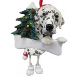 Dangling Leg Dalmatian Dog Christmas Ornament