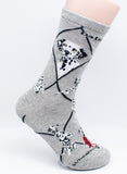 Dalmatian Dog Breed Novelty Socks Gray