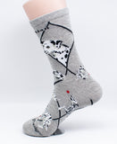 Dalmatian Dog Breed Novelty Socks Gray