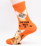 Devon Rex Socks Cat Breed Foozy Novelty Socks