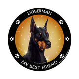 Doberman Pinscher Black My Best Friend Dog Breed Magnet