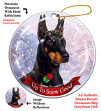 Doberman Pinscher Howliday Dog Christmas Ornament