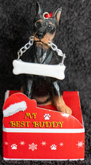 Doberman Pinscher Statue Best Buddy Christmas Ornament
