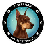 Doberman Pinscher Red My Best Friend Dog Breed Magnet