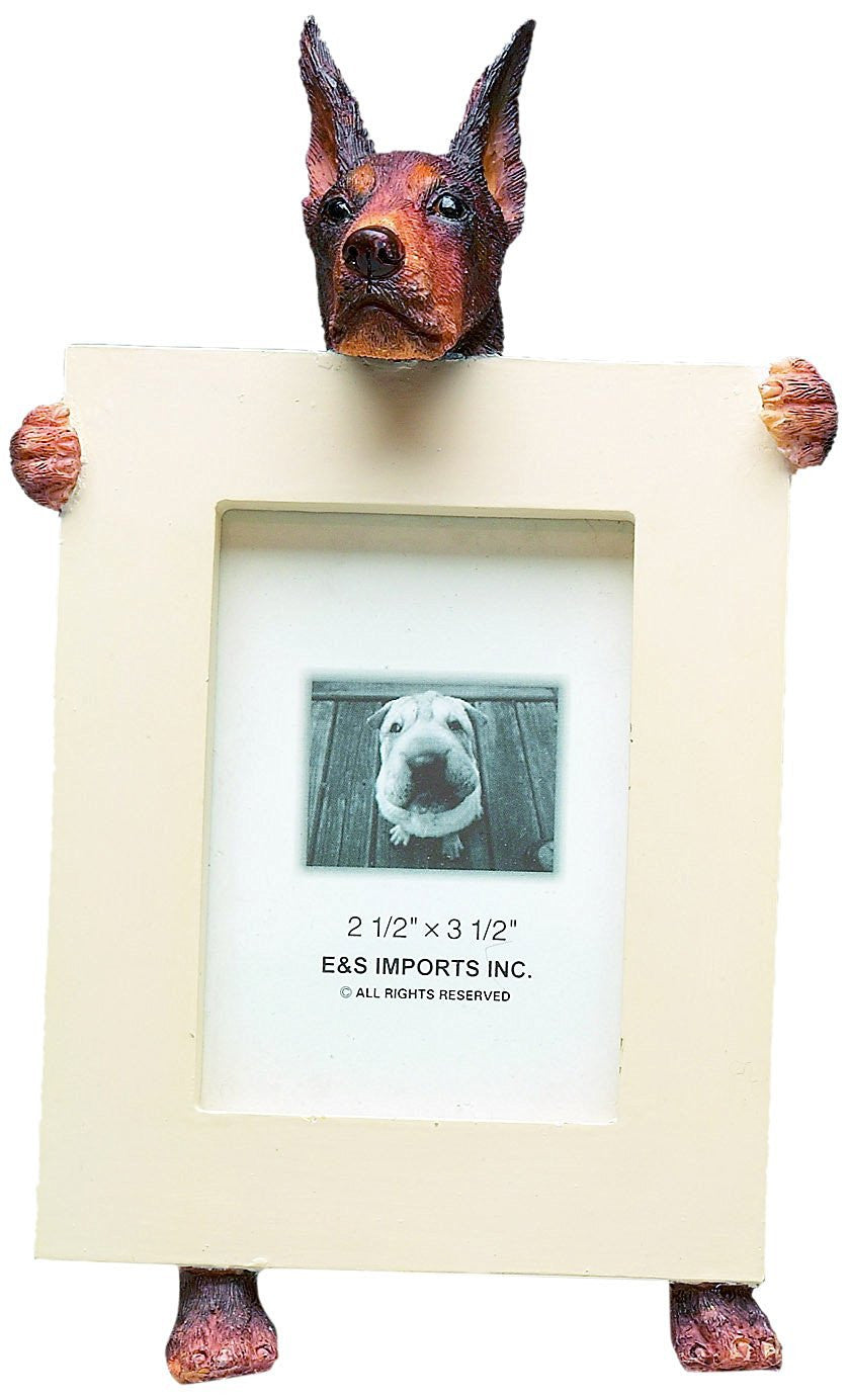Doberman Pinscher Red Dog Picture Frame Holder