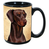 Faithful Friends Doberman Pinscher Red Uncropped Dog Breed Coffee Mug