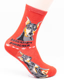 Doberman Pinscher Dog Breed Foozy Novelty Socks