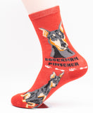 Doberman Pinscher Dog Breed Foozy Novelty Socks