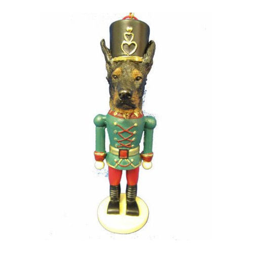 Doberman Pinscher Dog Toy Soldier Nutcracker Christmas Ornament