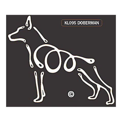 K Line Doberman Pinchser Dog Car Window Decal Tattoo