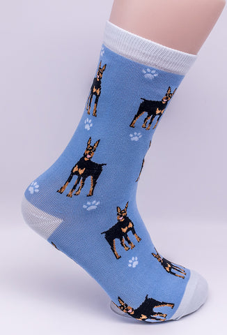 Doberman Pinscher Dog Breed Novelty Socks